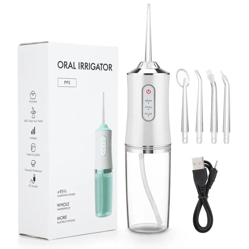 Limpieza Dental Efectiva Con EL Irrigador Oral Portátil